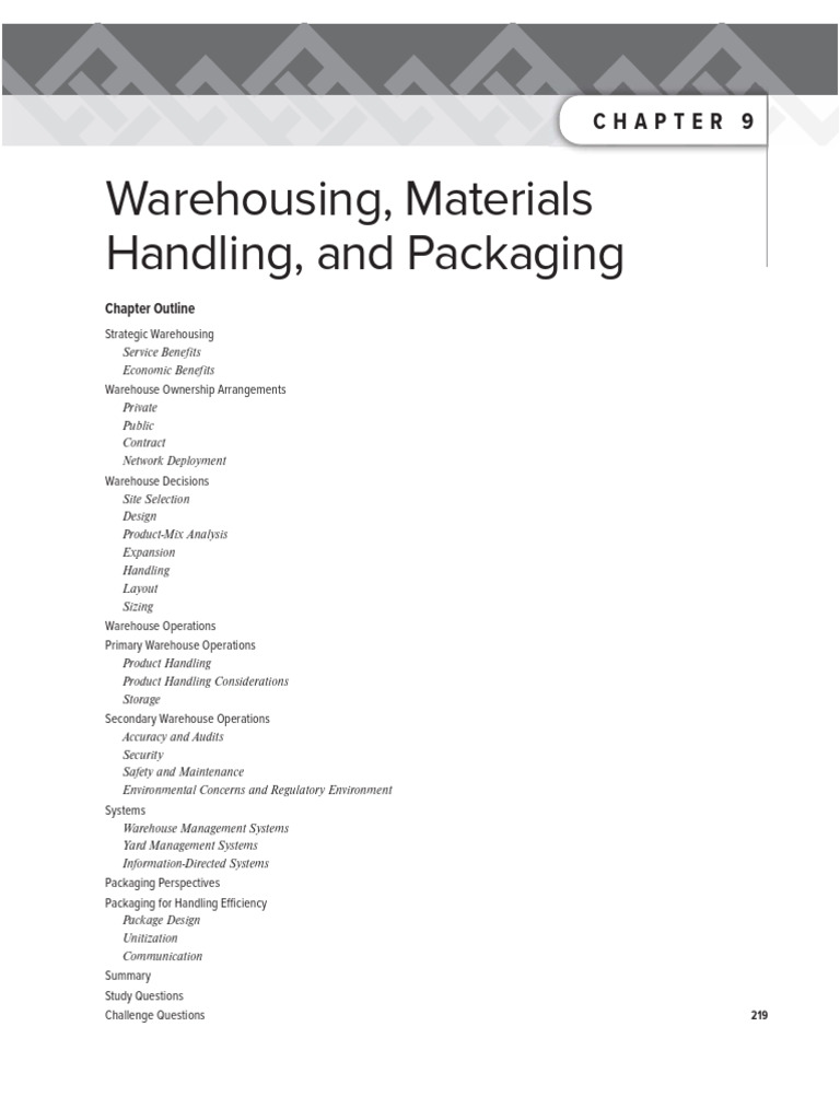 Strategic Warehousing and Packaging Insights | PDF | Warehouse | Logistics