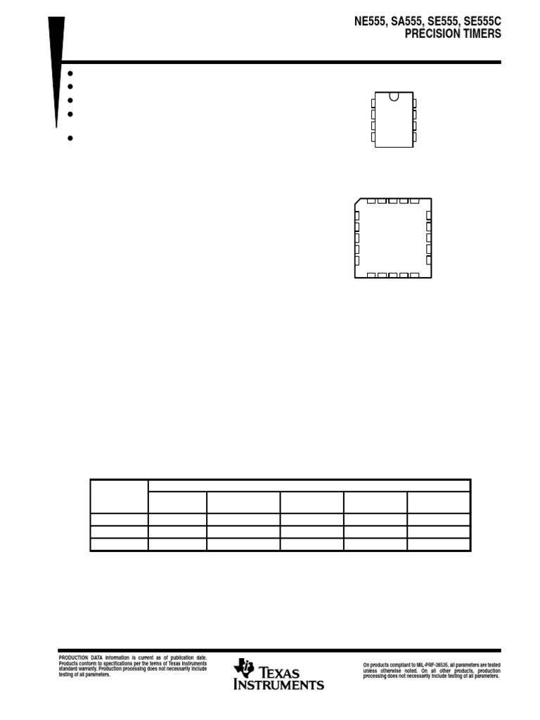 NE555 Precision Timer Overview | PDF | Digital Electronics | Electronic ...
