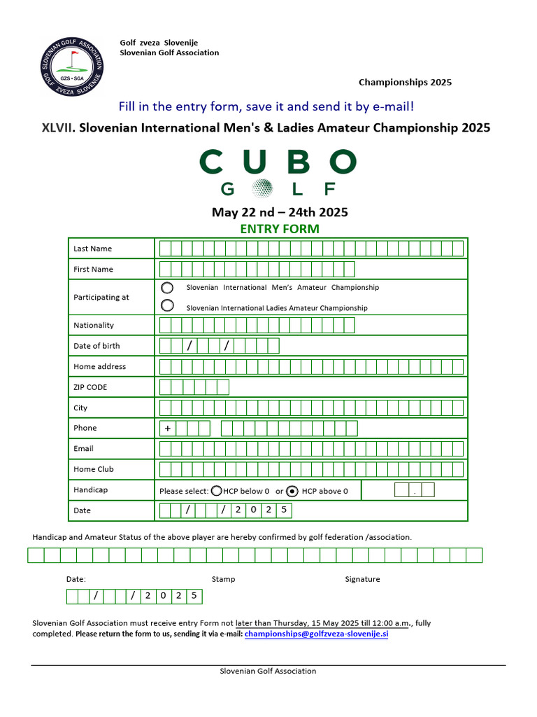 Entry Form 2025 | PDF