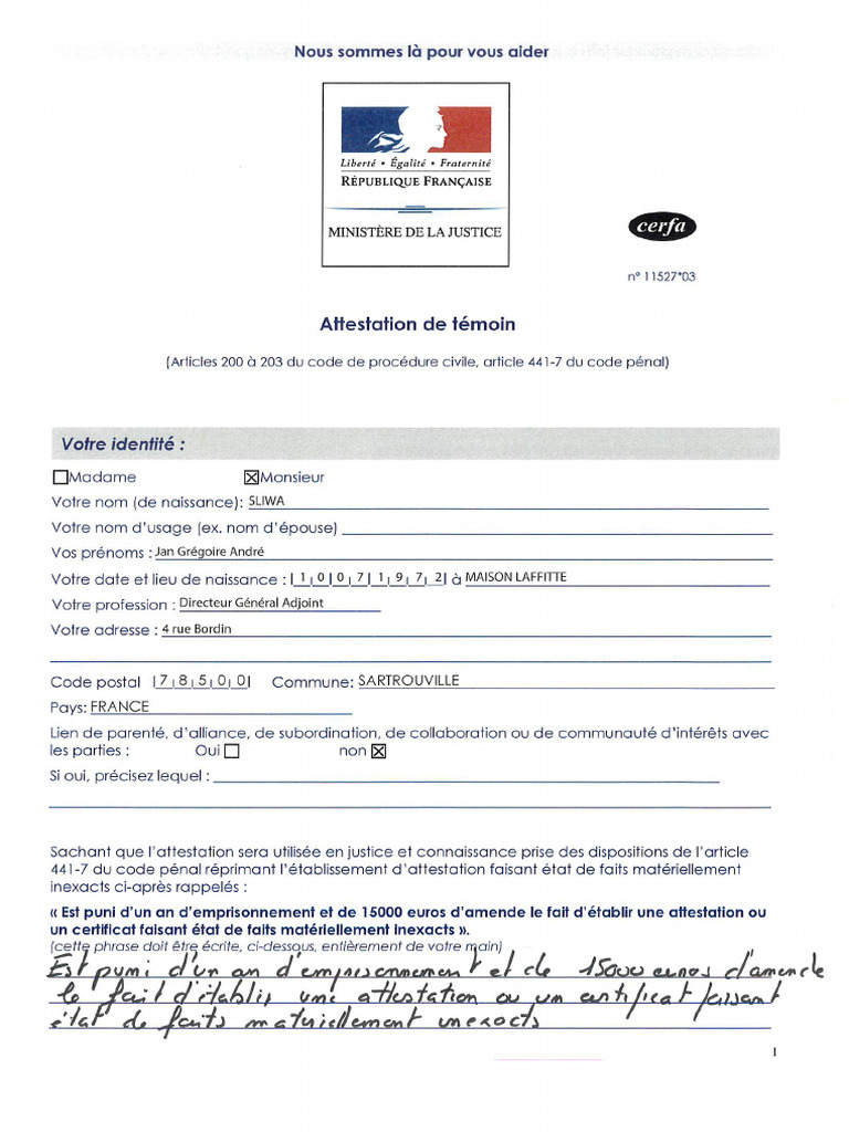 Attestation | PDF