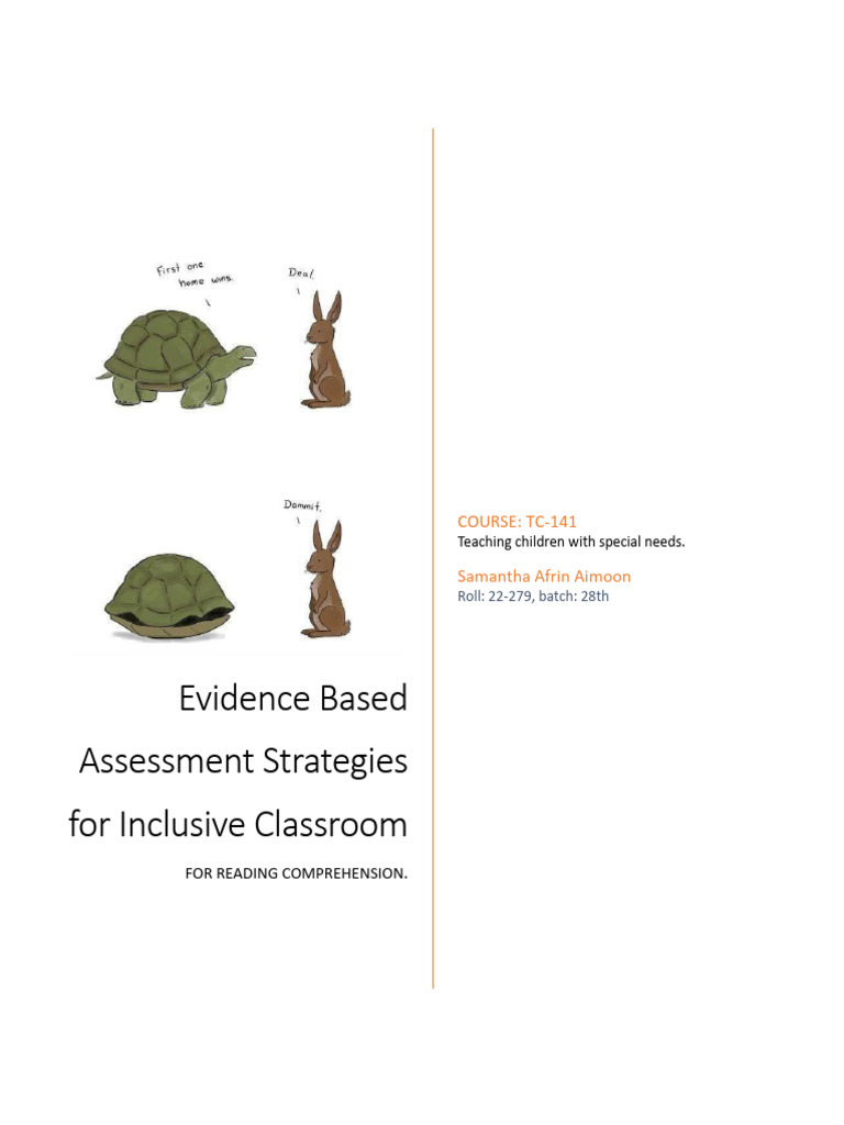 Evidence Based Assessment Strategies | PDF | Reading Comprehension ...