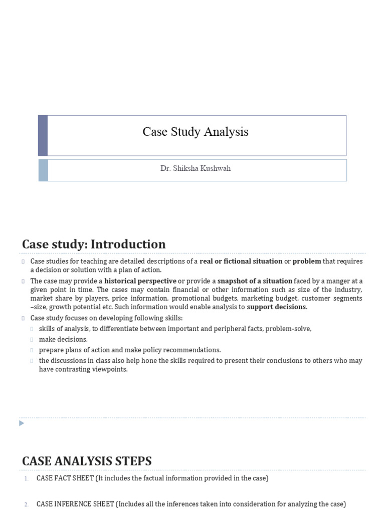 Case Study Introduction | PDF