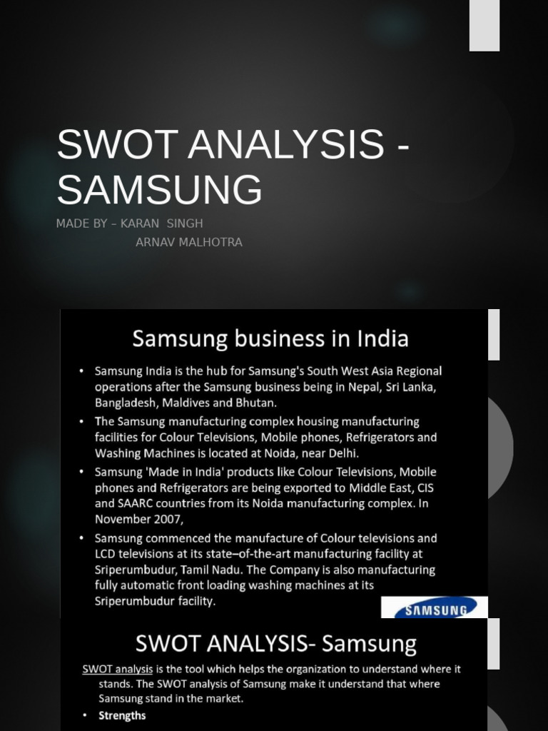 Swot Analysis - Samsung 2 | PDF