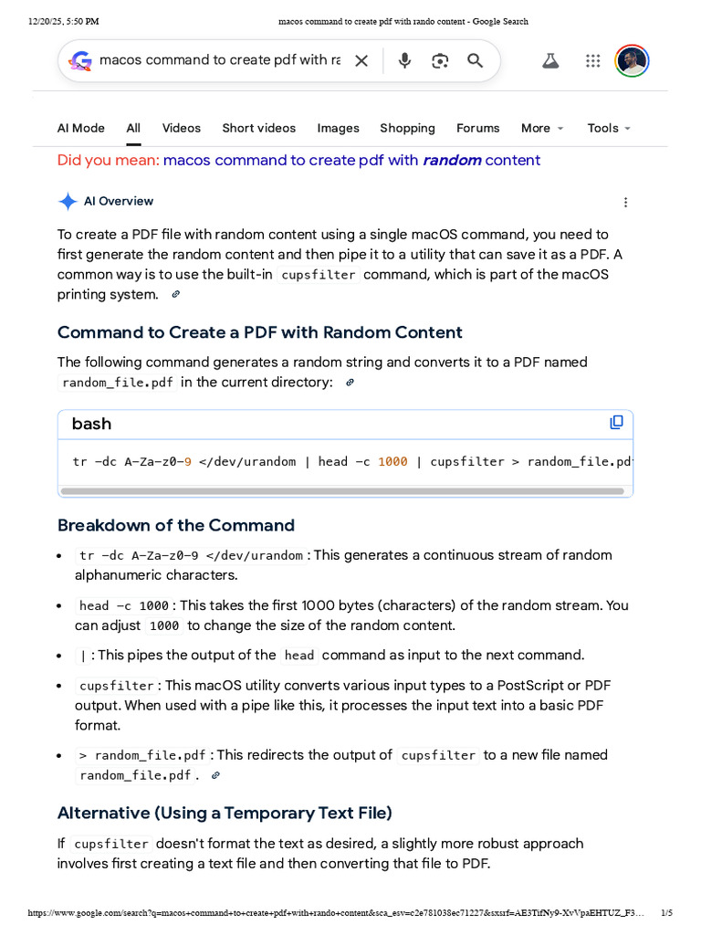 Create PDF with Random Content on macOS | PDF | Computer Programming ...