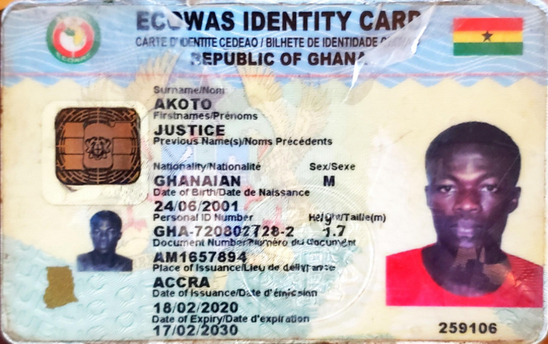 Carte d'identité ECOWAS du Ghana | PDF