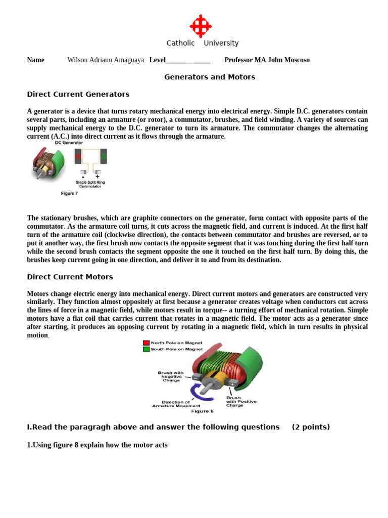 DC Generators and Motors Overview | PDF | Electric Motor | Electric ...