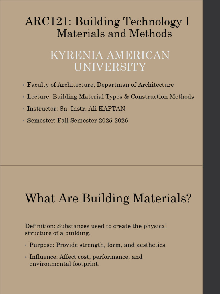 Building Materials and Methods Overview | PDF | Concrete | Building ...