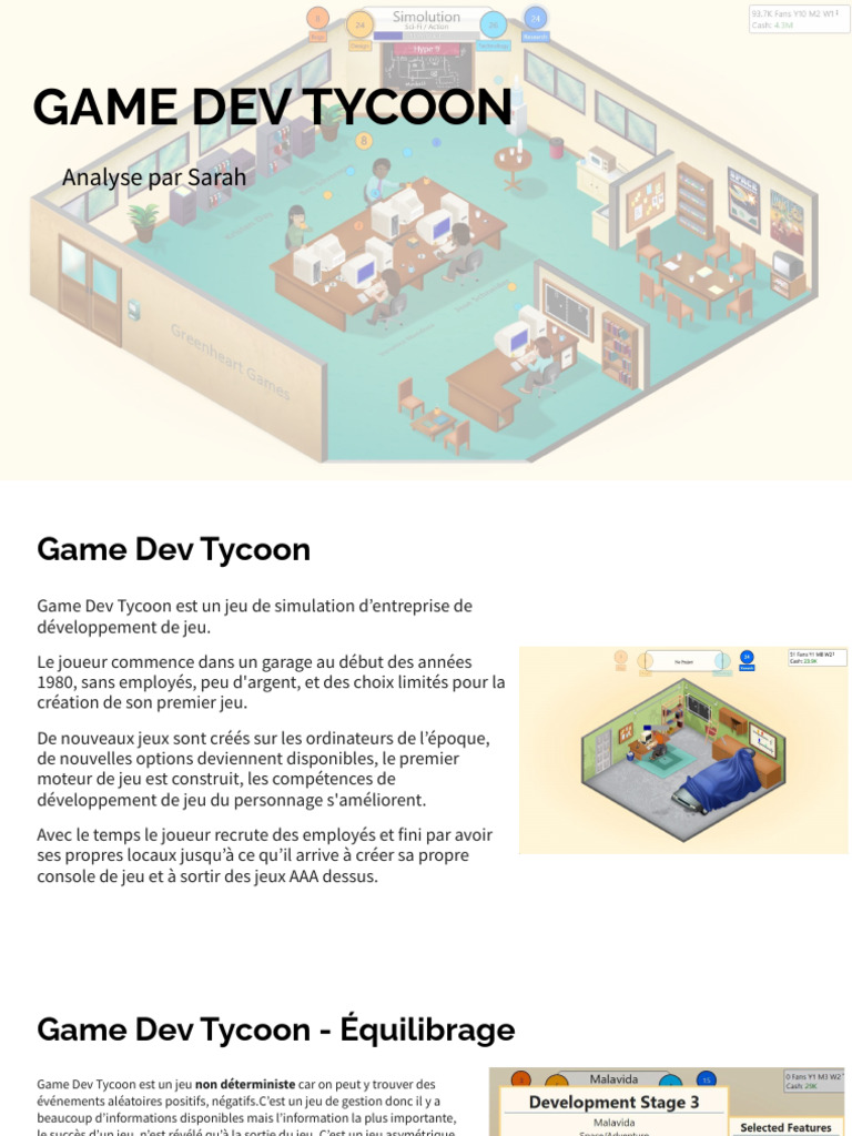 Game Dev Tycoon : Guide de progression | PDF | Jeux vidéo | Gaming
