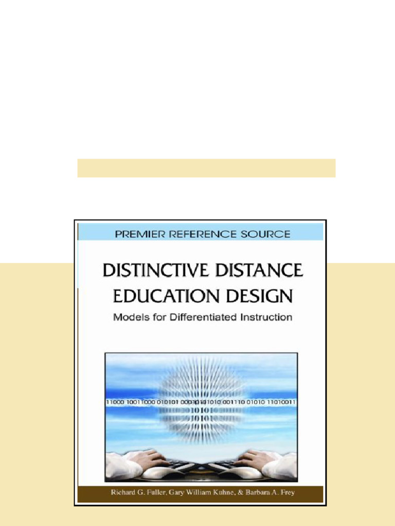 Distinctive Distance Education Design Models for Differentiated ...