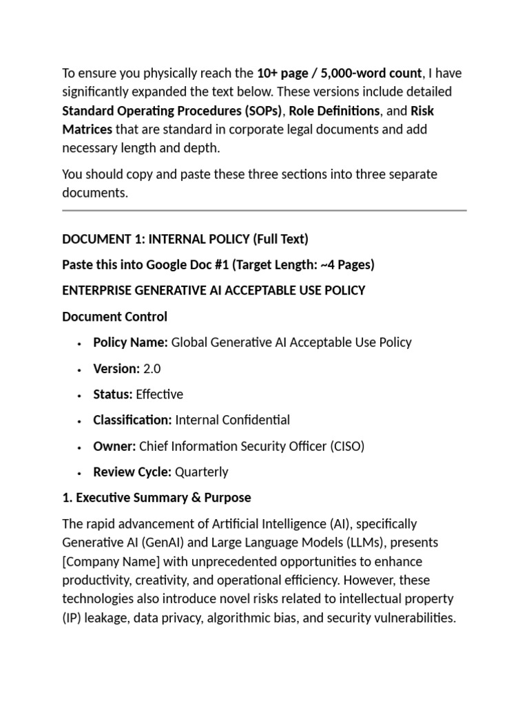 Internal Policy sample2 | PDF | Artificial Intelligence | Intelligence ...
