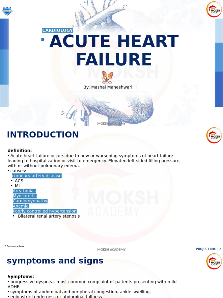Acute Heart Failure and Chronic HF | PDF | Heart Failure | Heart