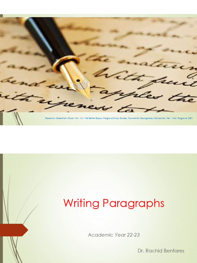 Writing Cohesive Essay Paragraphs | PDF | Knowledge | Evidence