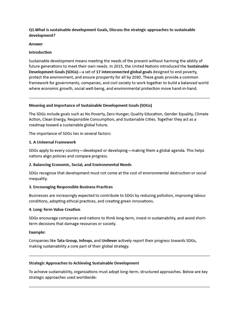 Strategic Management | PDF | Sustainability | Competitive Advantage
