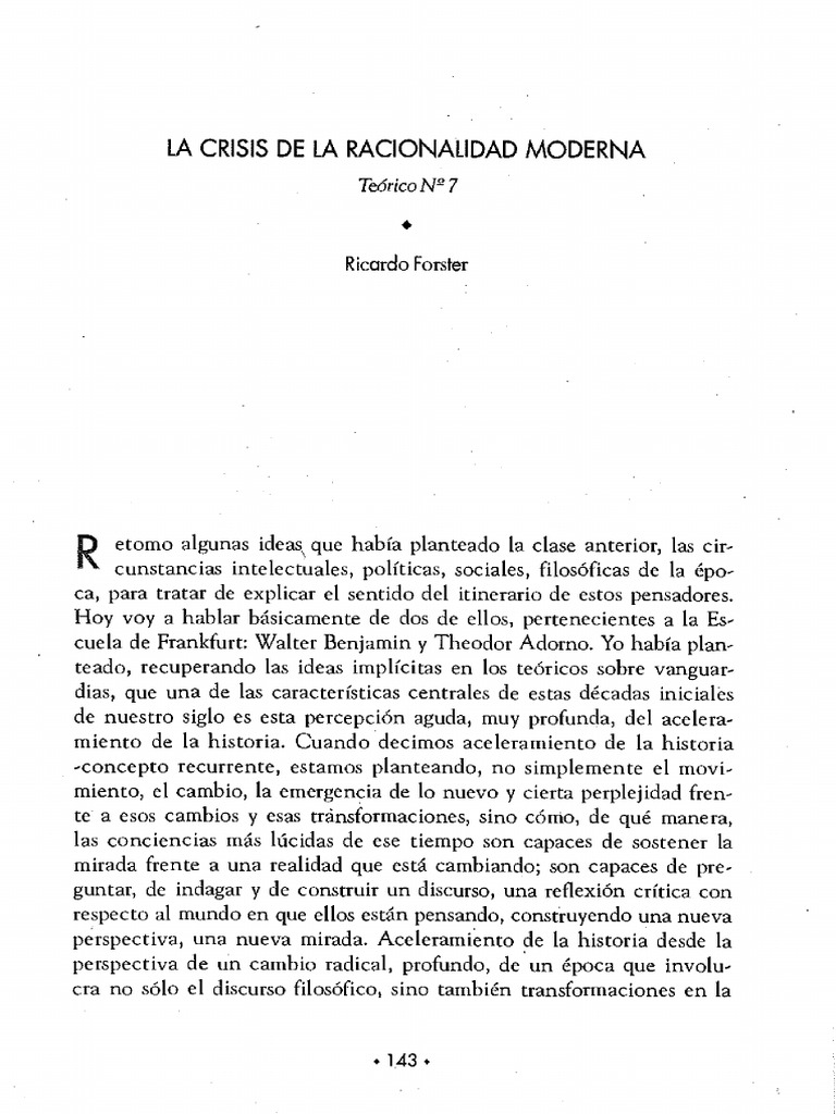 Crisis de la Racionalidad Moderna | PDF | Realidad | Pensamiento