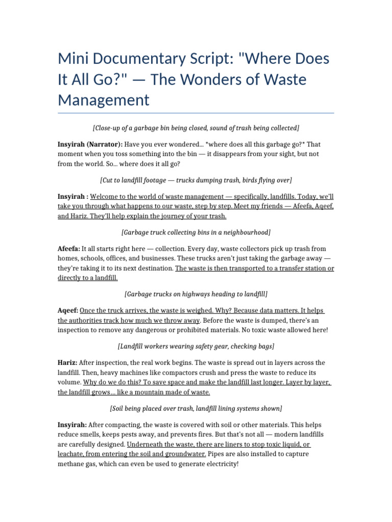 Waste Management: The Journey of Trash | PDF | Municipal Solid Waste ...