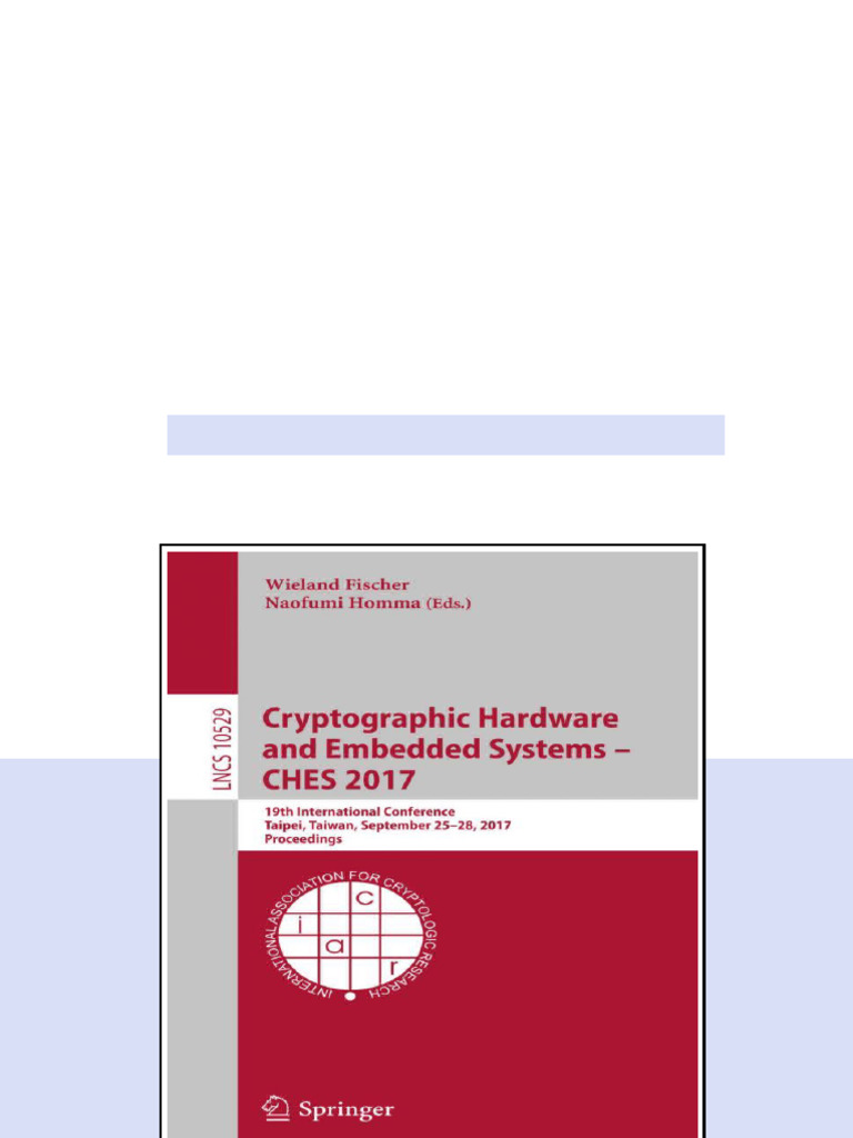 Cryptographic Hardware And Embedded Systems Ches 2017 19th ...