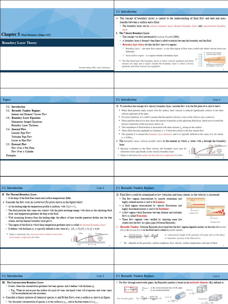 Boundary Layer Theory in Fluid Mechanics | PDF