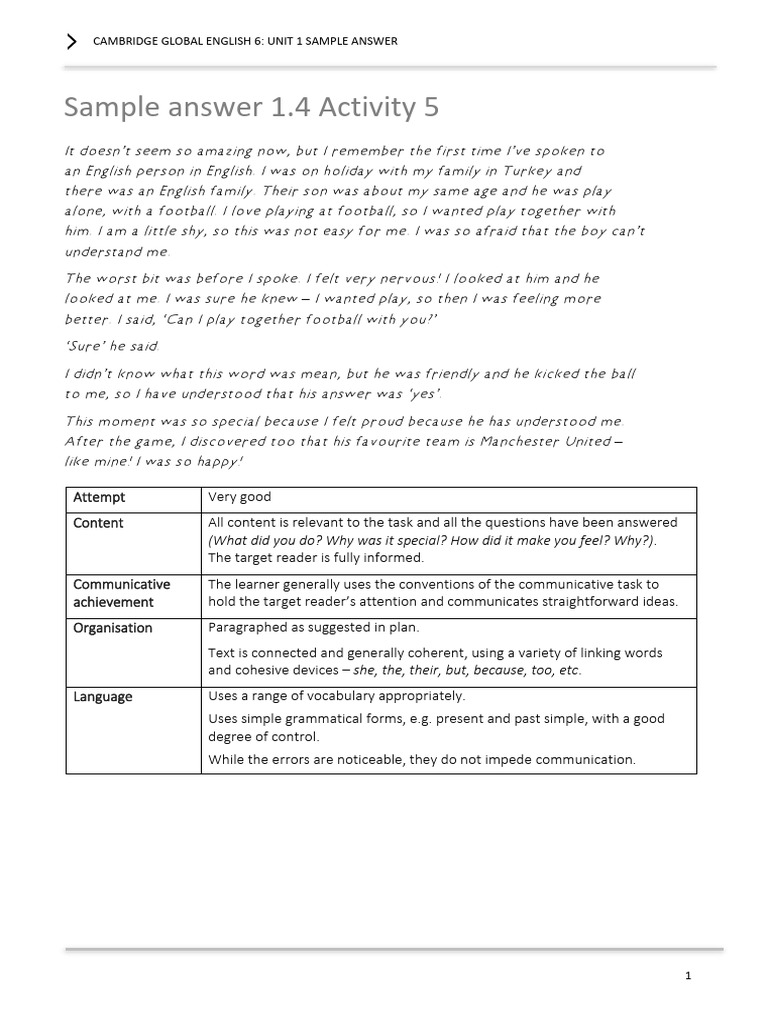GE 6 Sample Answer Unit 1 | PDF