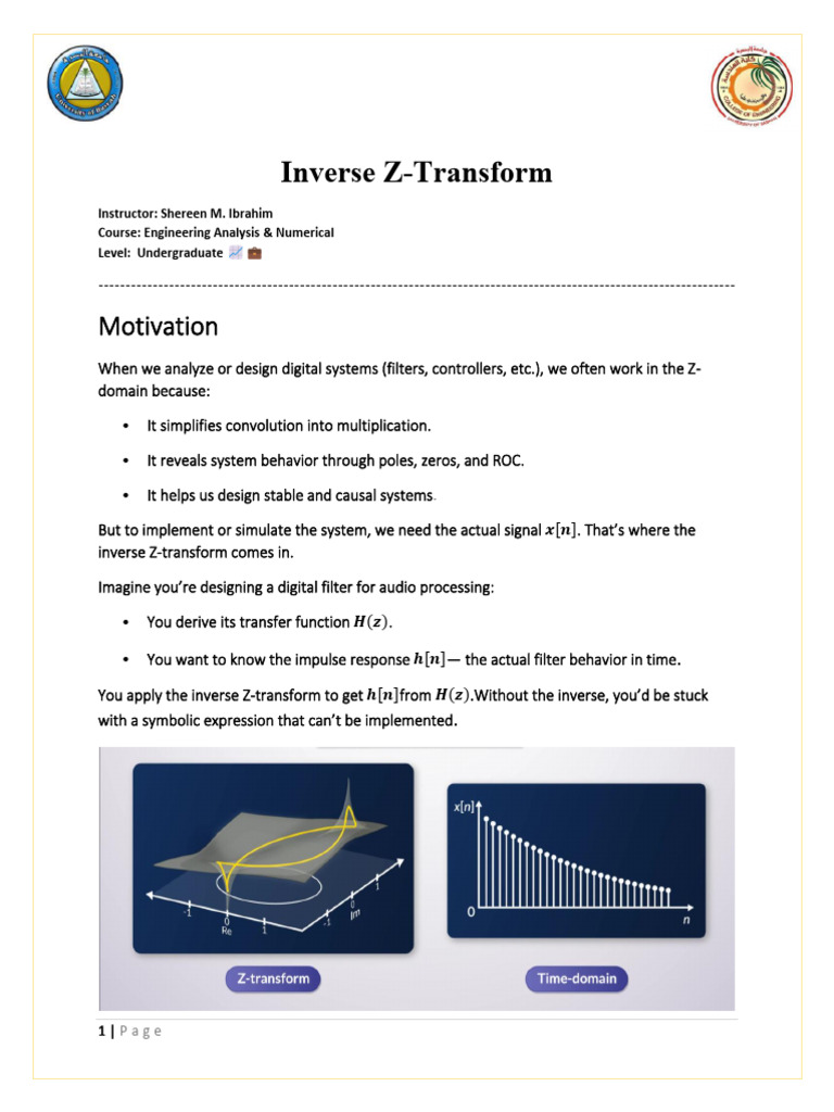 Z Transform Lecture 2 - Part 2 (2) | PDF | Mathematical Analysis ...
