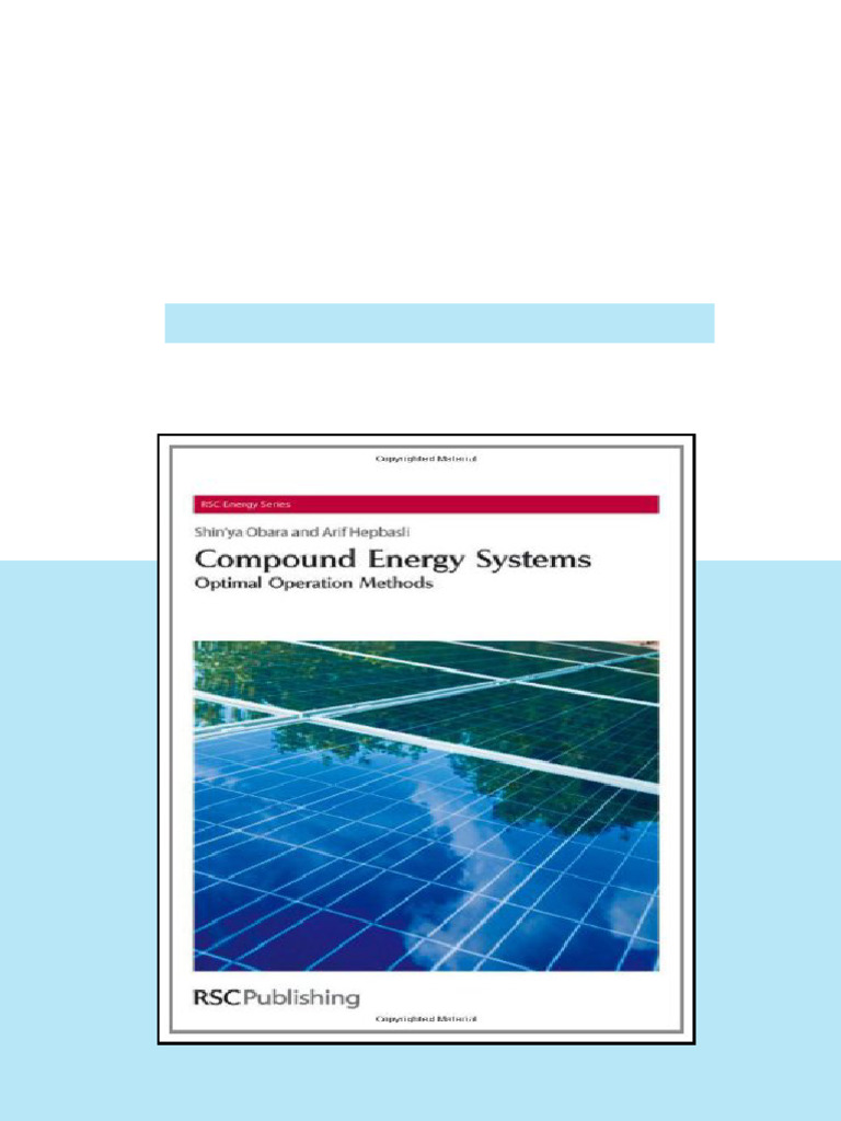 Compound Energy Systems Optimal Operation Methods 1st Edition. Edition ...