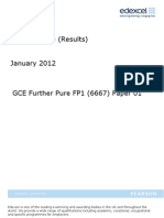 FP1 January 2012 Mark Scheme