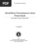 Draft Proposal Penelitian Identifikasi&Inventarisasi Lahan Milik Pemerintah