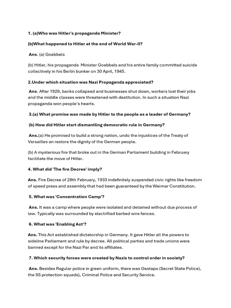 Hitler's Rise: Propaganda and Power | PDF | Nazi Germany | Adolf Hitler