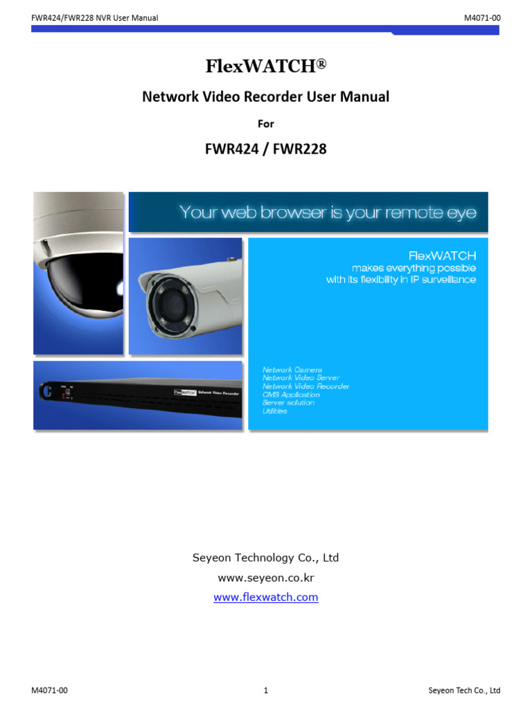 FWR424/FWR228 NVR User Manual | PDF | Hard Disk Drive | Hdmi