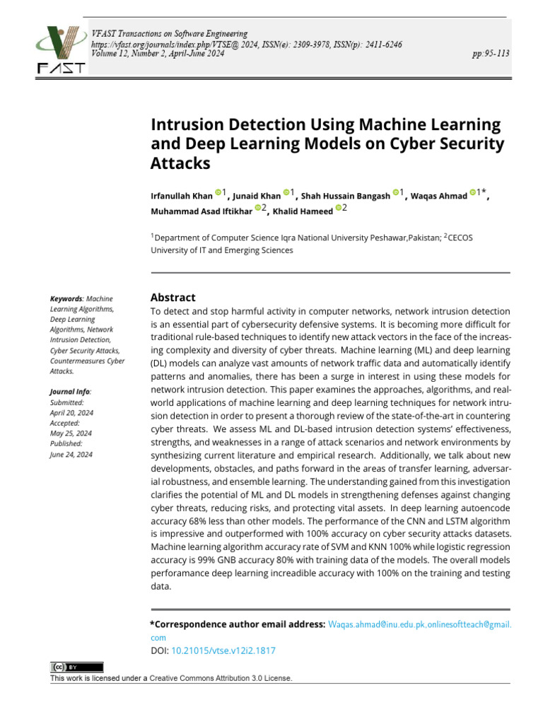Machine Learning for Network Intrusion Detection | PDF | Support Vector ...