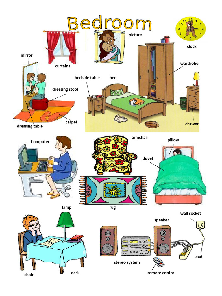 Bedroom Picture Dictionaries 60455 | PDF