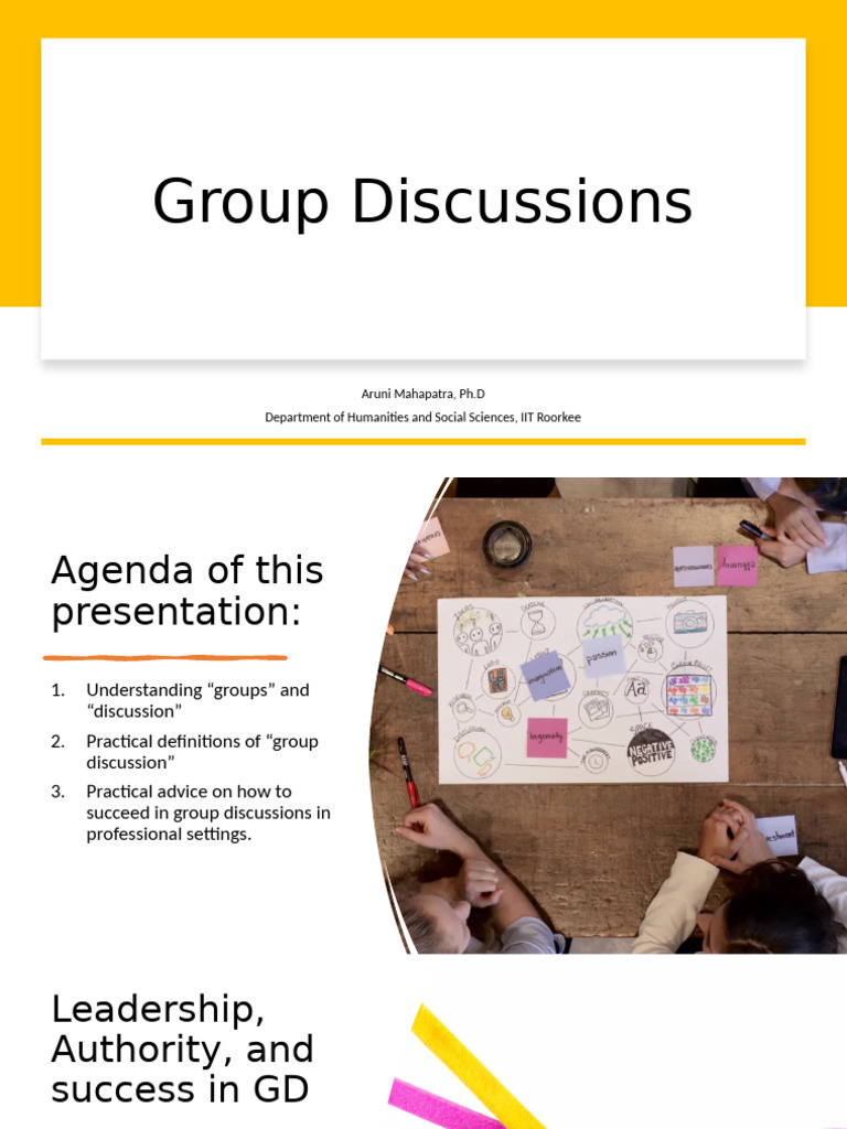 AM Slides On Group Discussion | PDF | Body Language | Reason