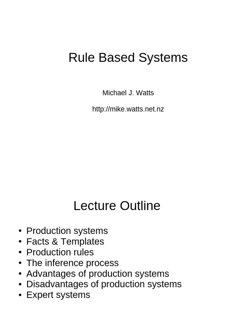 Understanding Rule-Based Production Systems | PDF | Mathematics ...