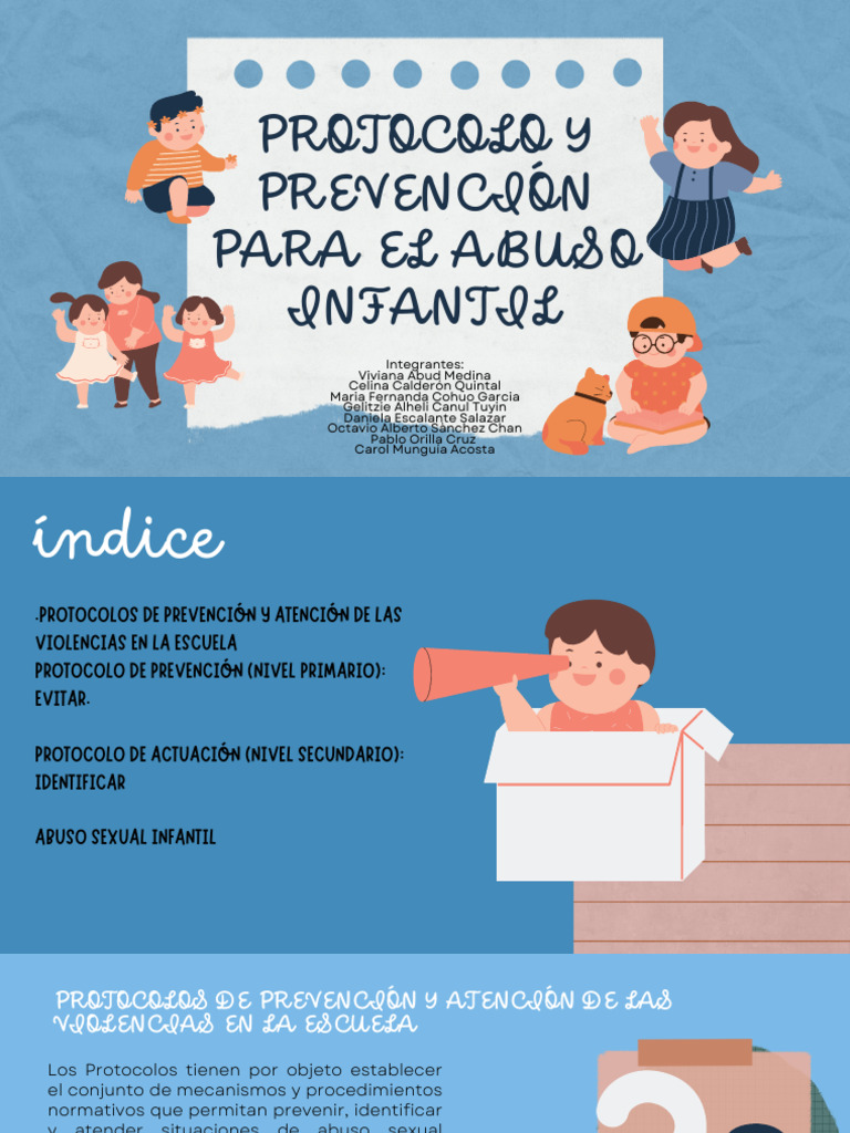 Protocolo de Prevención del Abuso Infantil | PDF | Abuso infantil ...
