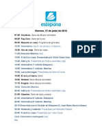 Programación Estepona Televisión 15 de Junio de 2012