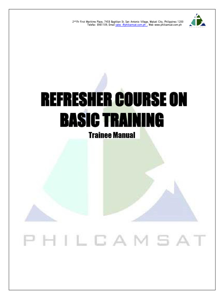 Refresher Course On Basic Training - Trainee Manual | PDF ...