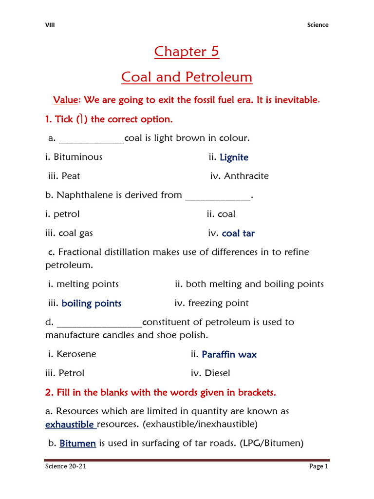 Coal and Petroleum: Understanding Fossil Fuels | PDF | Fuels | Natural Gas