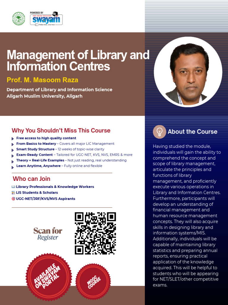 Library Management Course Overview | PDF | Cognitive Science | Behavior ...