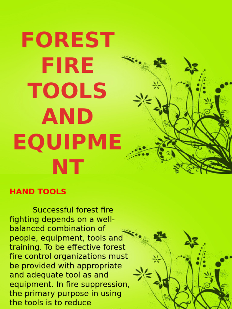 Essential Tools for Forest Fire Control | PDF | Tools
