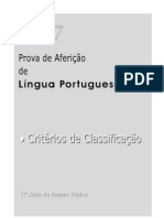 correcção prova de aferição 6º ano português 2007