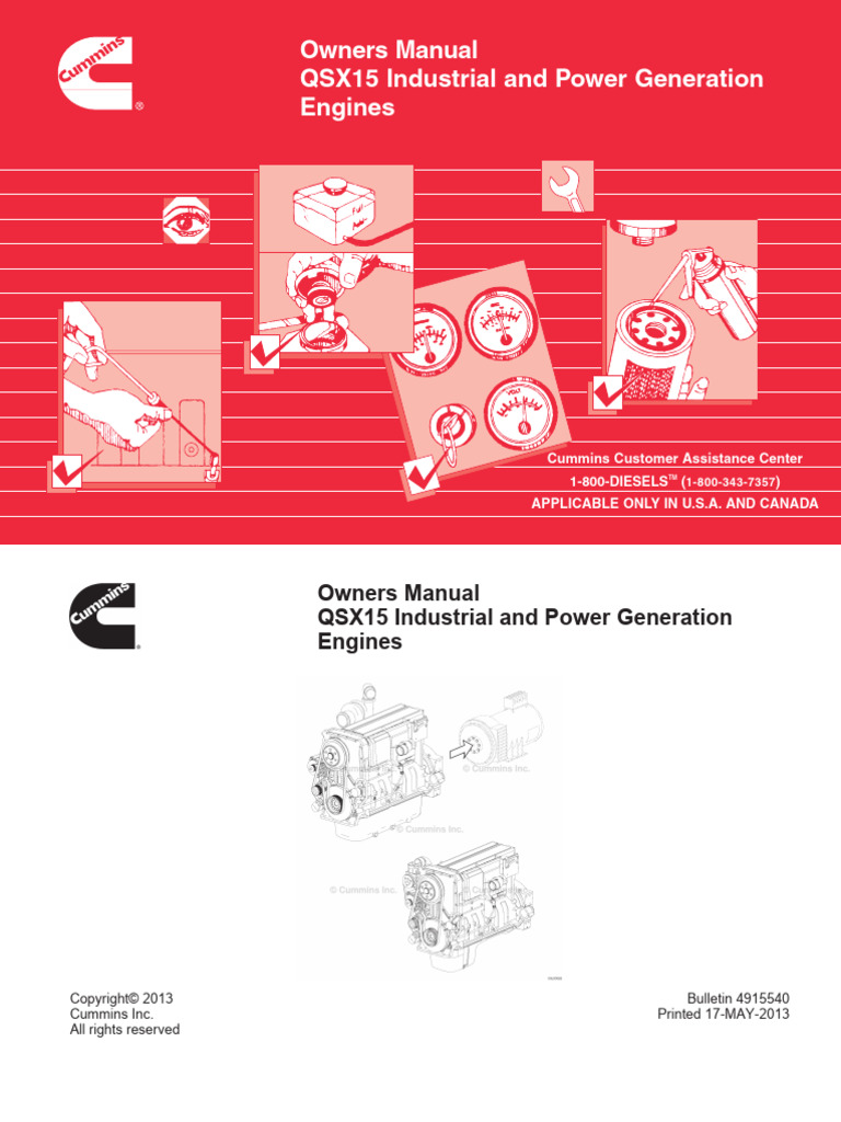 QSX15 Engine Owners Manual | PDF | Throttle | Engines