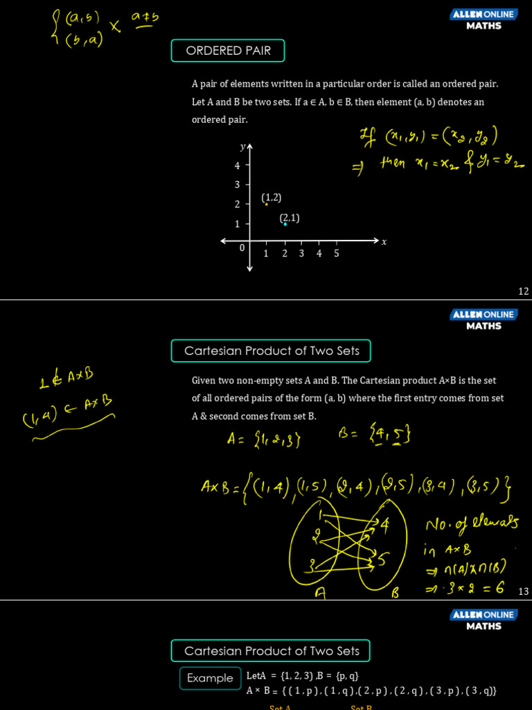 Understanding Ordered Pairs and Relations | PDF | Number Theory ...