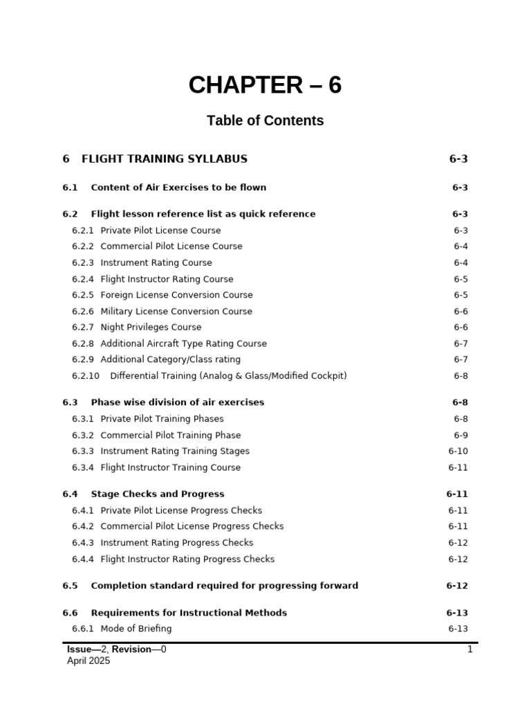 TPM Ch-6 Rev 1 2025 | PDF | Flight Instructor | Instrument Flight Rules
