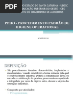 Gestão da qualidade - PPHO