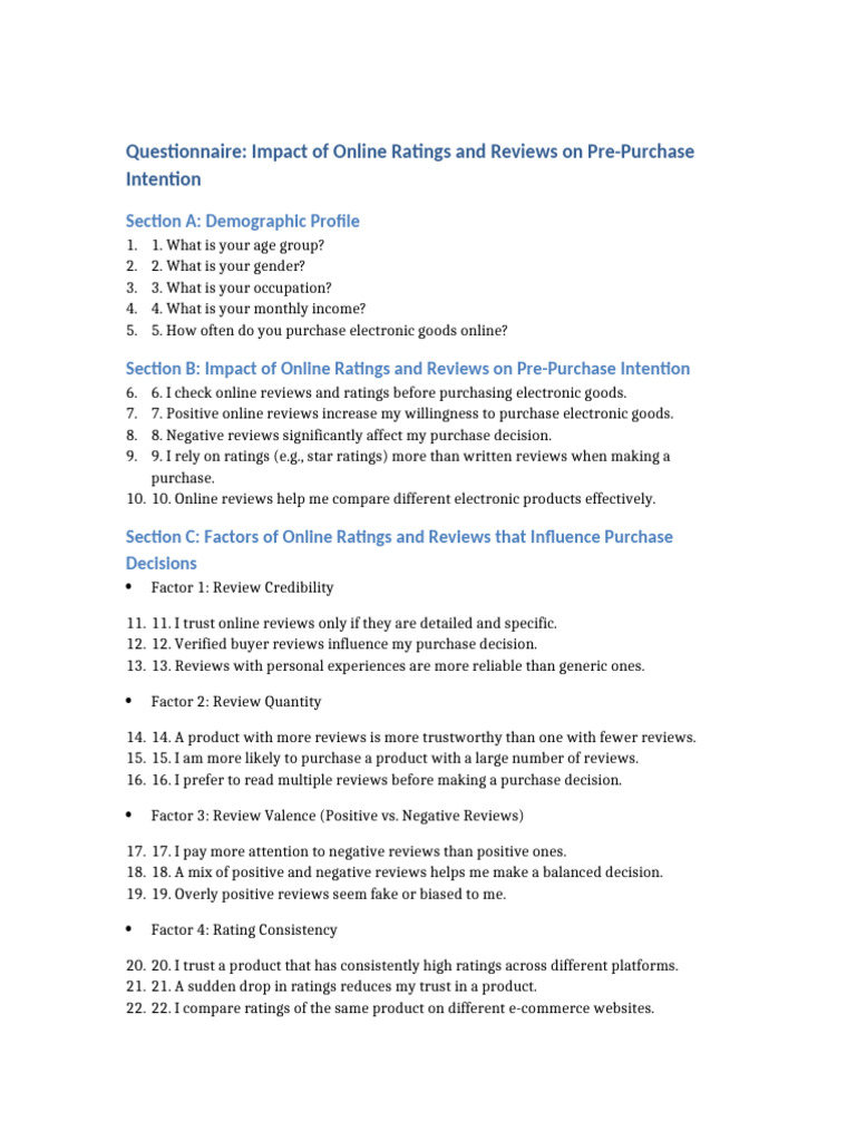 Online Reviews' Impact on Purchase Intent | PDF | Psychology ...