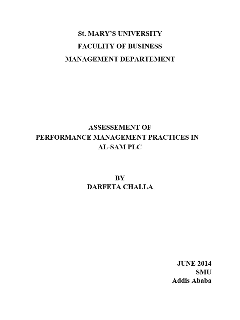 Performance Management at Al-Sam PLC | PDF | Goal | Leadership