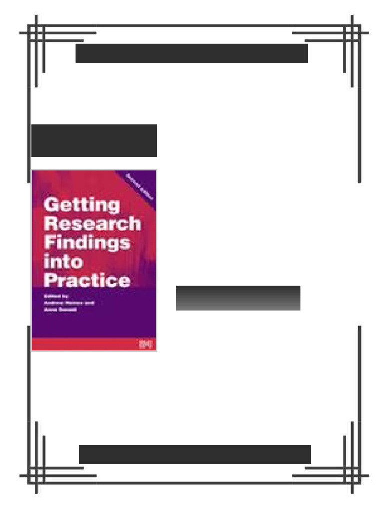 Getting Research Findings Into Practice Second Edition Andy Haines ...
