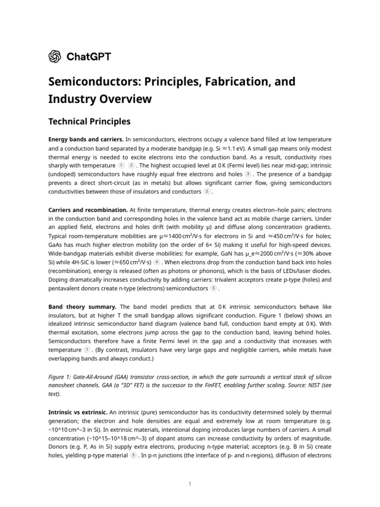 Semiconductor Principles and Fabrication | PDF | Electrical Resistivity ...