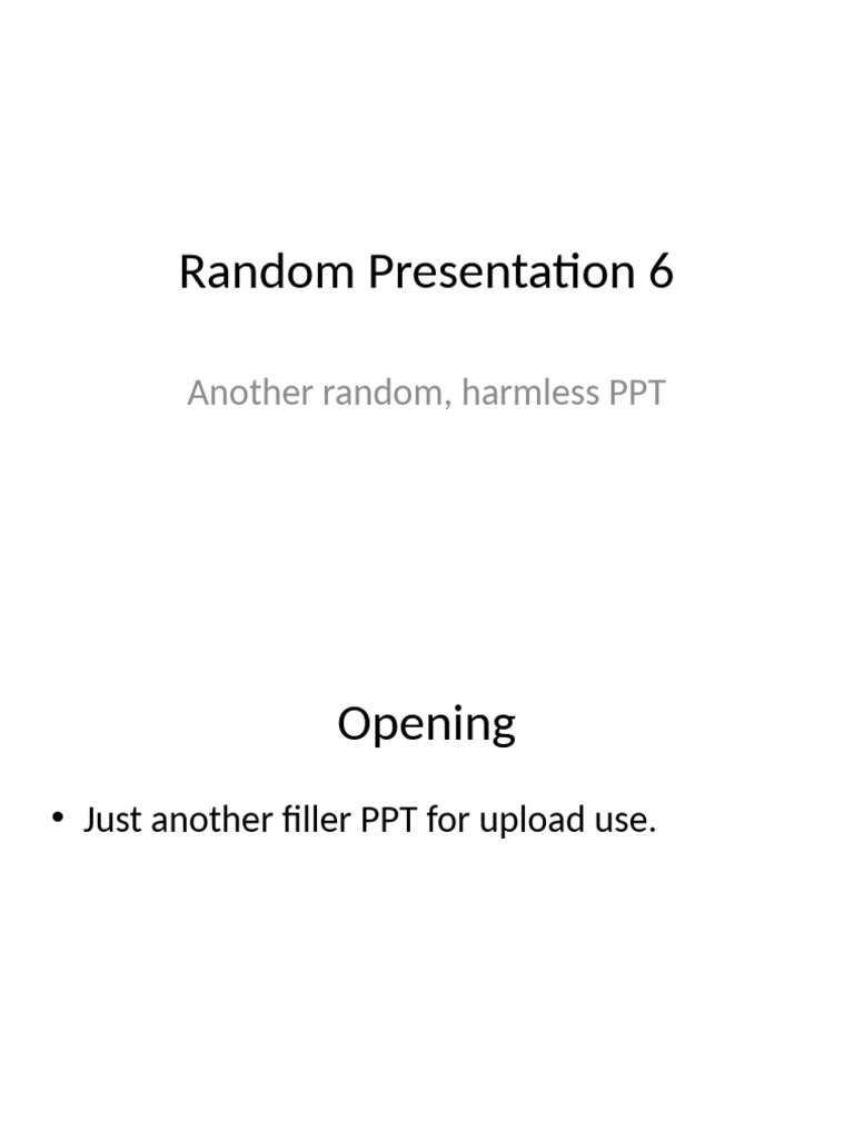 Generic Filler PowerPoint Template | PDF