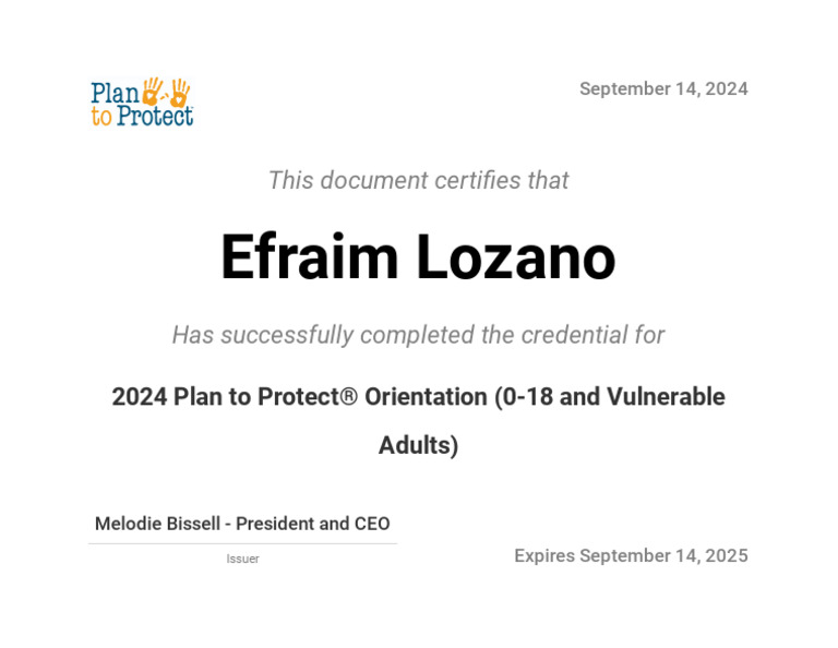 Plan To Protect On-Line Training-2024 Plan To Protect Orientation 0-18 ...