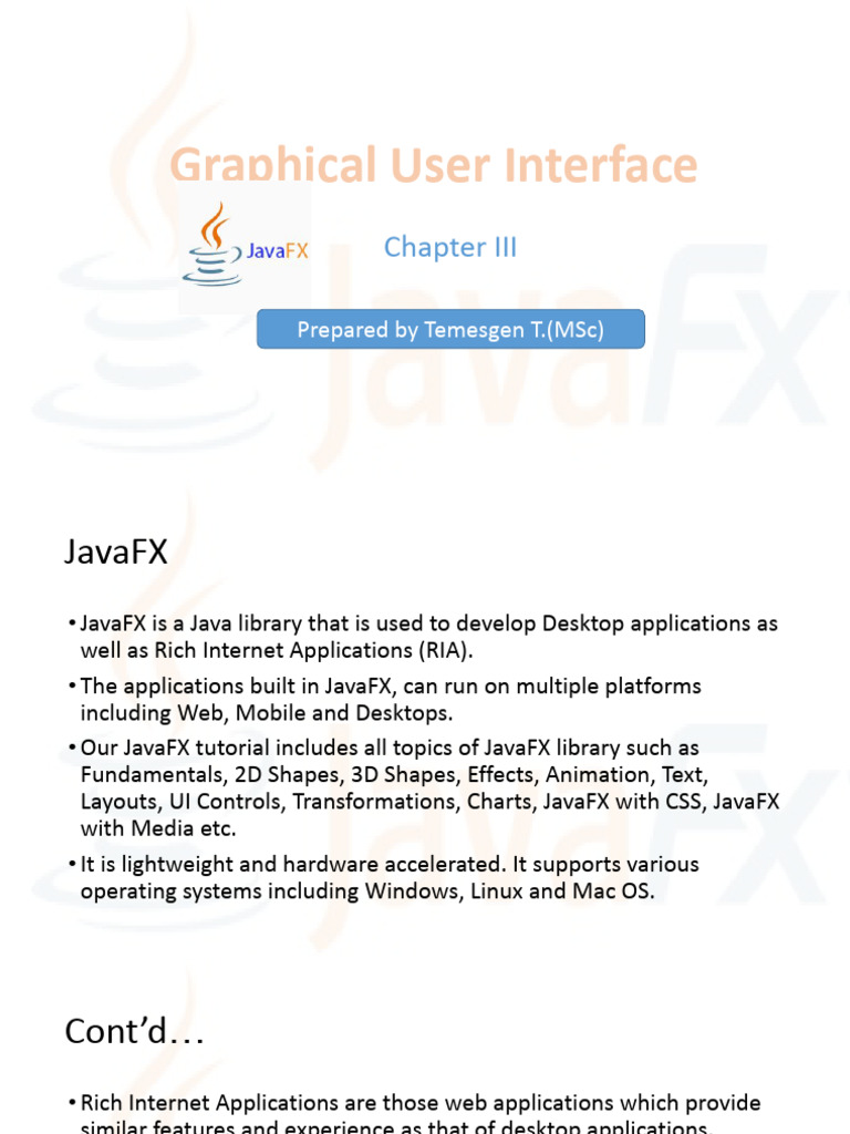JavaFX: Comprehensive GUI Development Guide | PDF | Java (Programming ...